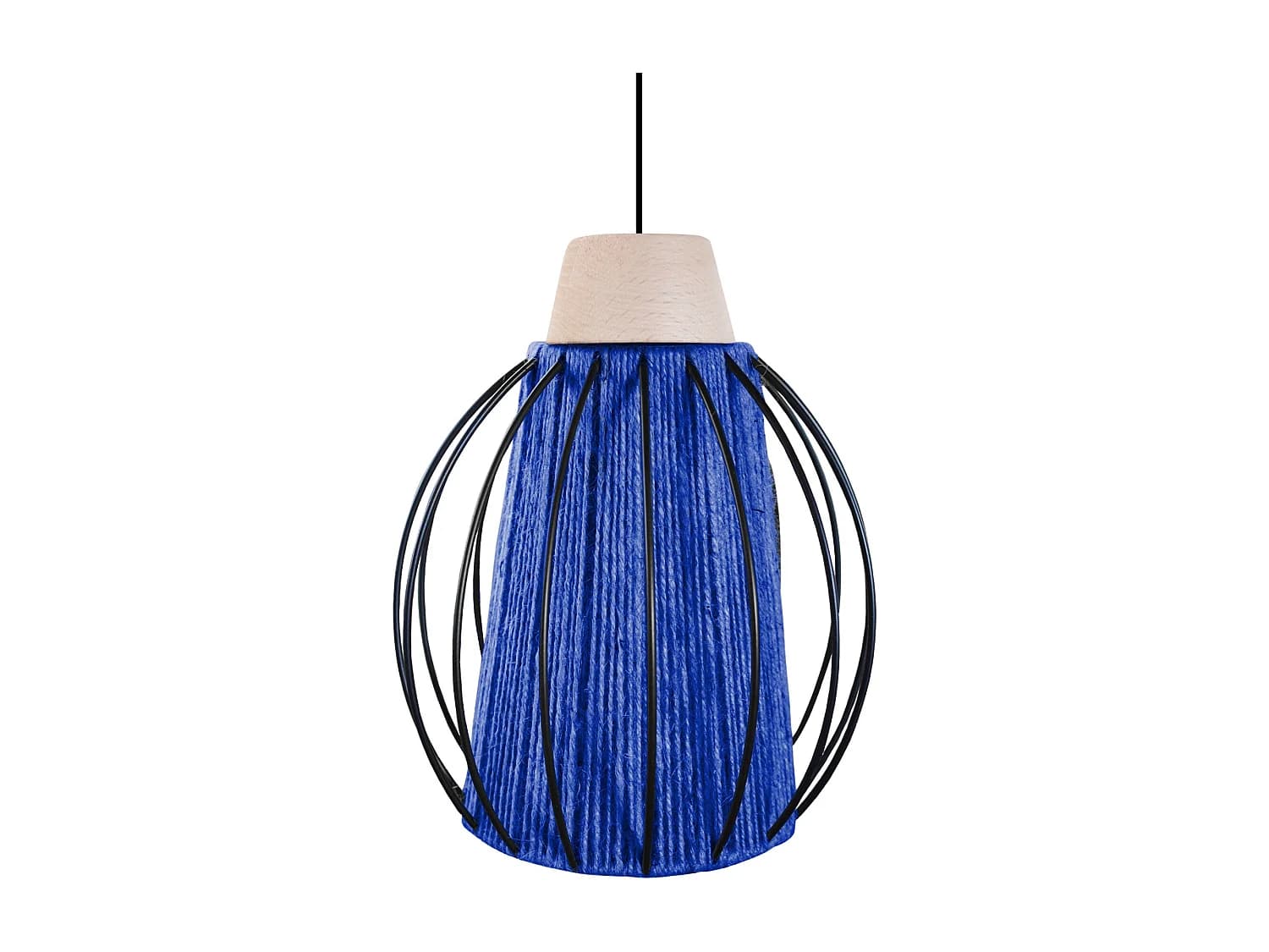 Suspension TOSEL ,métal,fibre ,Bleu ,H90xD20xP20cm