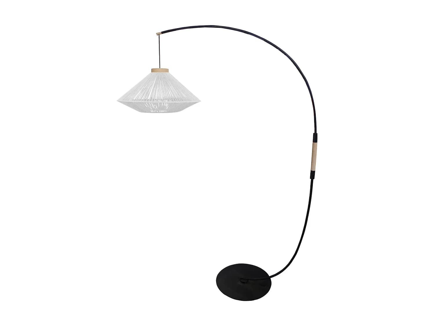 Lampadaire TOSEL ,métal,Blanc ,H 195x D43xP110cm