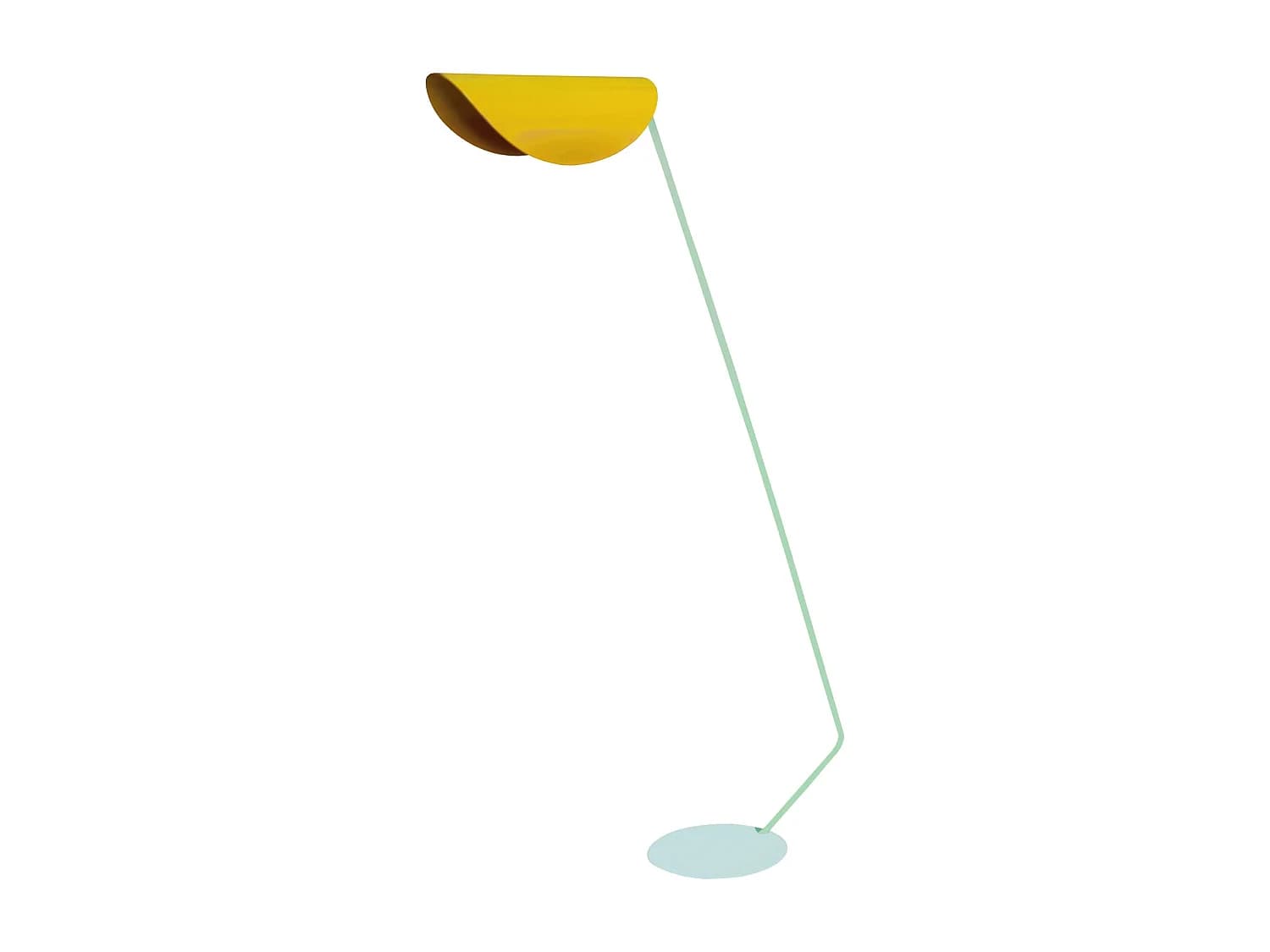Lampadaire de Bureau TOSEL ,métal,Jaune ,H174xD33xP70 cm