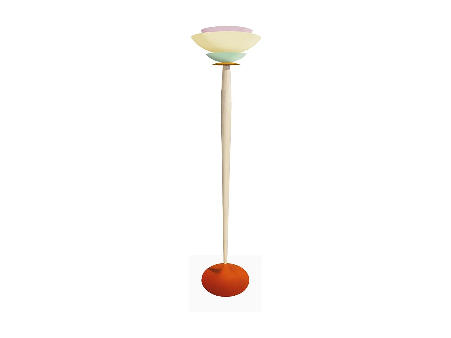 Lampadaire TOSEL ,bois,beige,H162xD40xP40cm