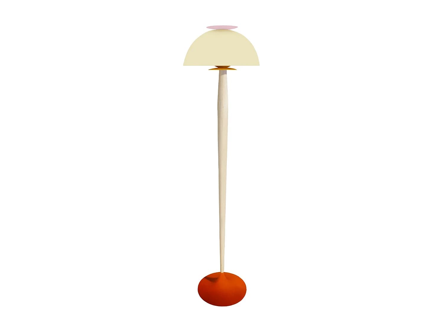 Lampadaire TOSEL ,bois,Jaune ,H165xD43xP43cm