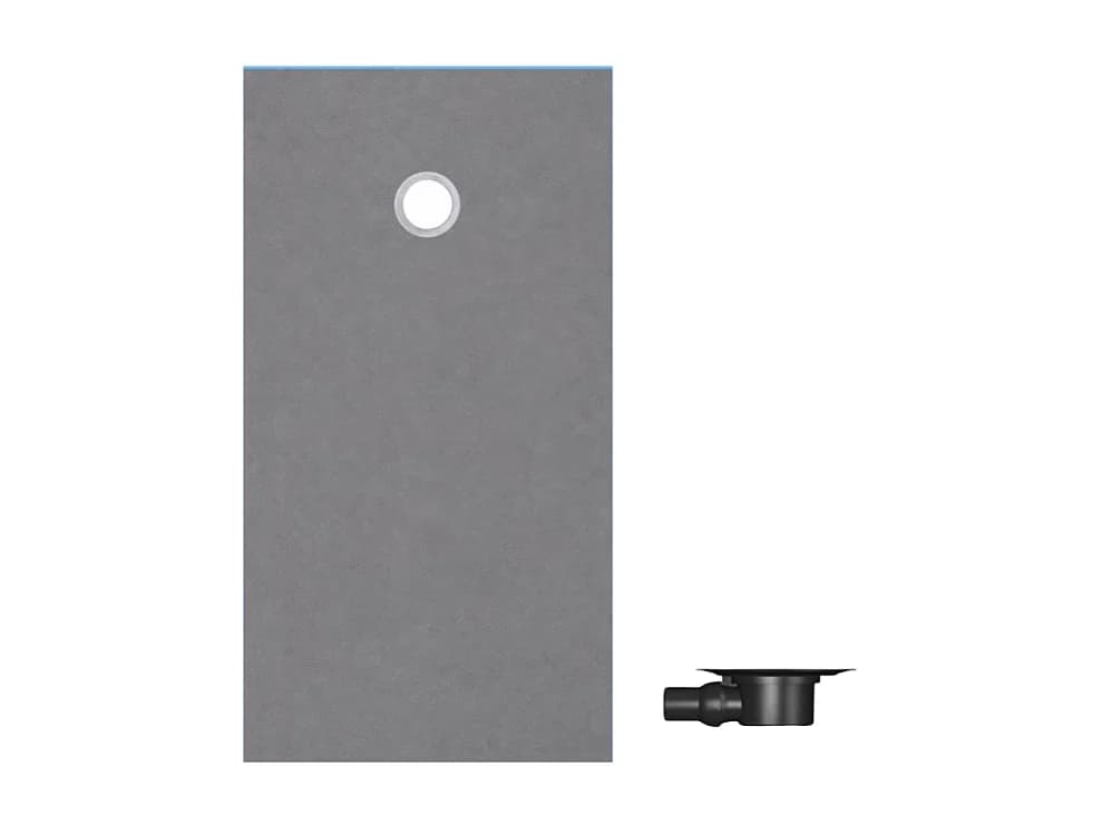 Receveur de douche à carreler 200 x 100 WEDI Fundo Primo rectangle écoulement excentré + bonde horizontale
