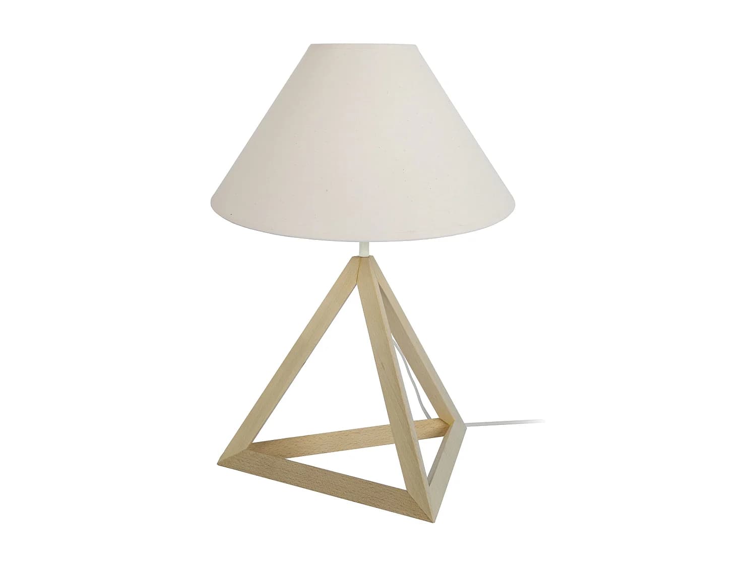 Lampe a Poser TOSEL ,bois,Noir ,H48xD35xP35cm
