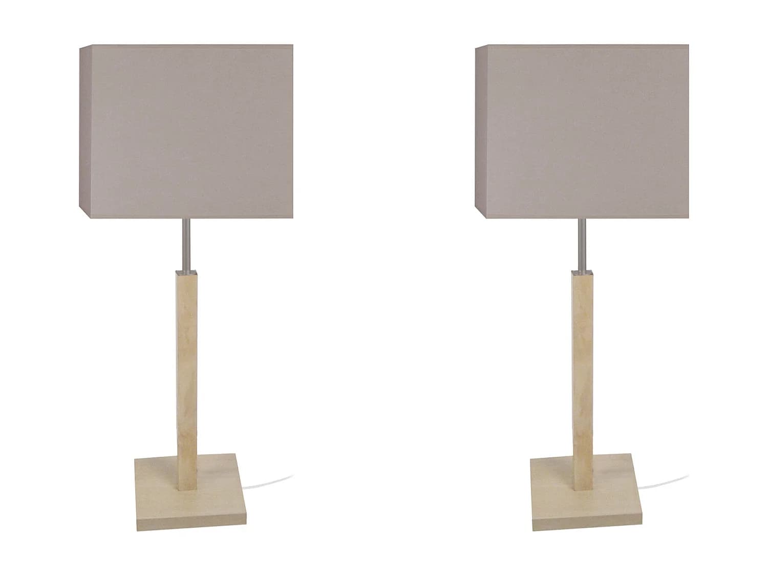 Lampe a Poser TOSEL ,bois,naturel,H51x D20xP20cm