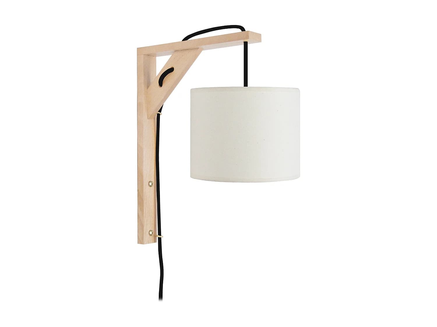 Applique TOSEL ,bois,naturel,H16xD 26x P 30cm