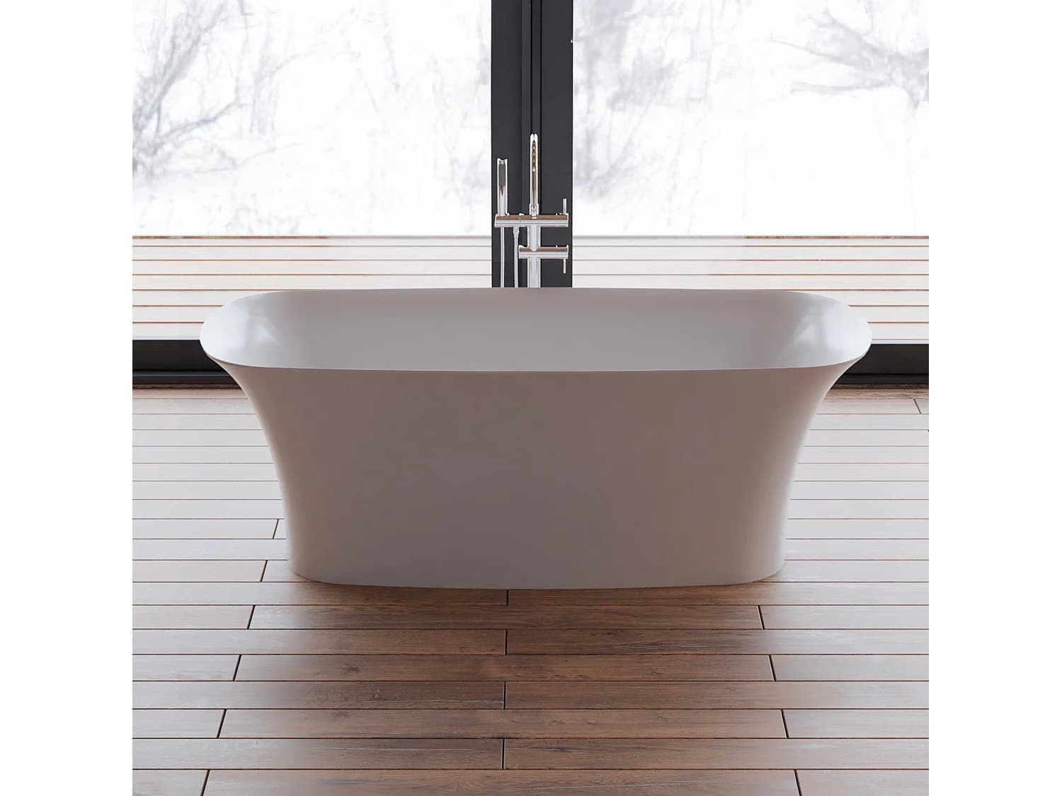 Baignoire îlot Rectangulaire Bliss 170 Blanche 170 X80 X58 Cm, By Spalina