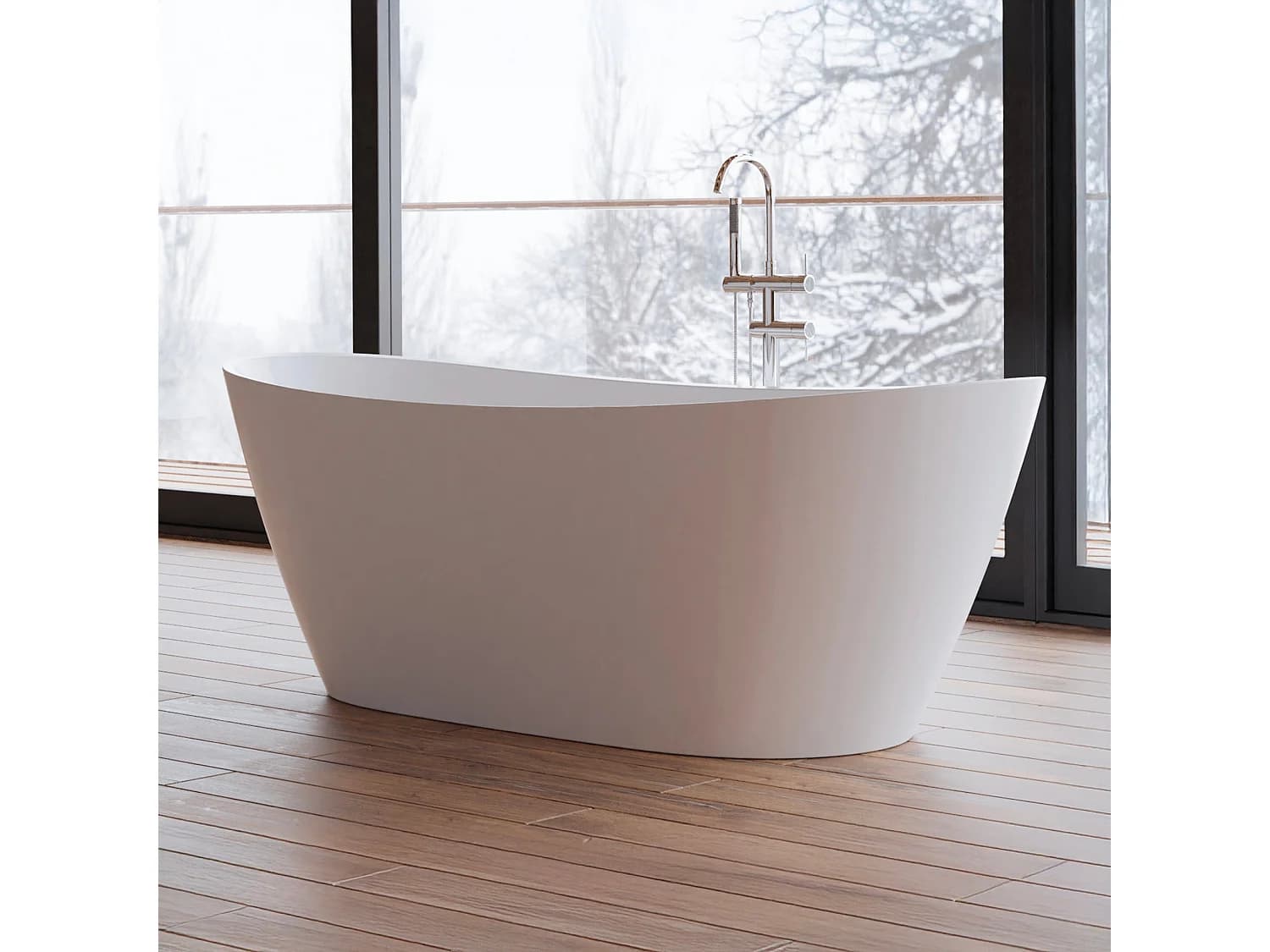 Baignoire îlot Ovale Venecia 170 Blanche 170 X80 X57 Cm, By Spalina