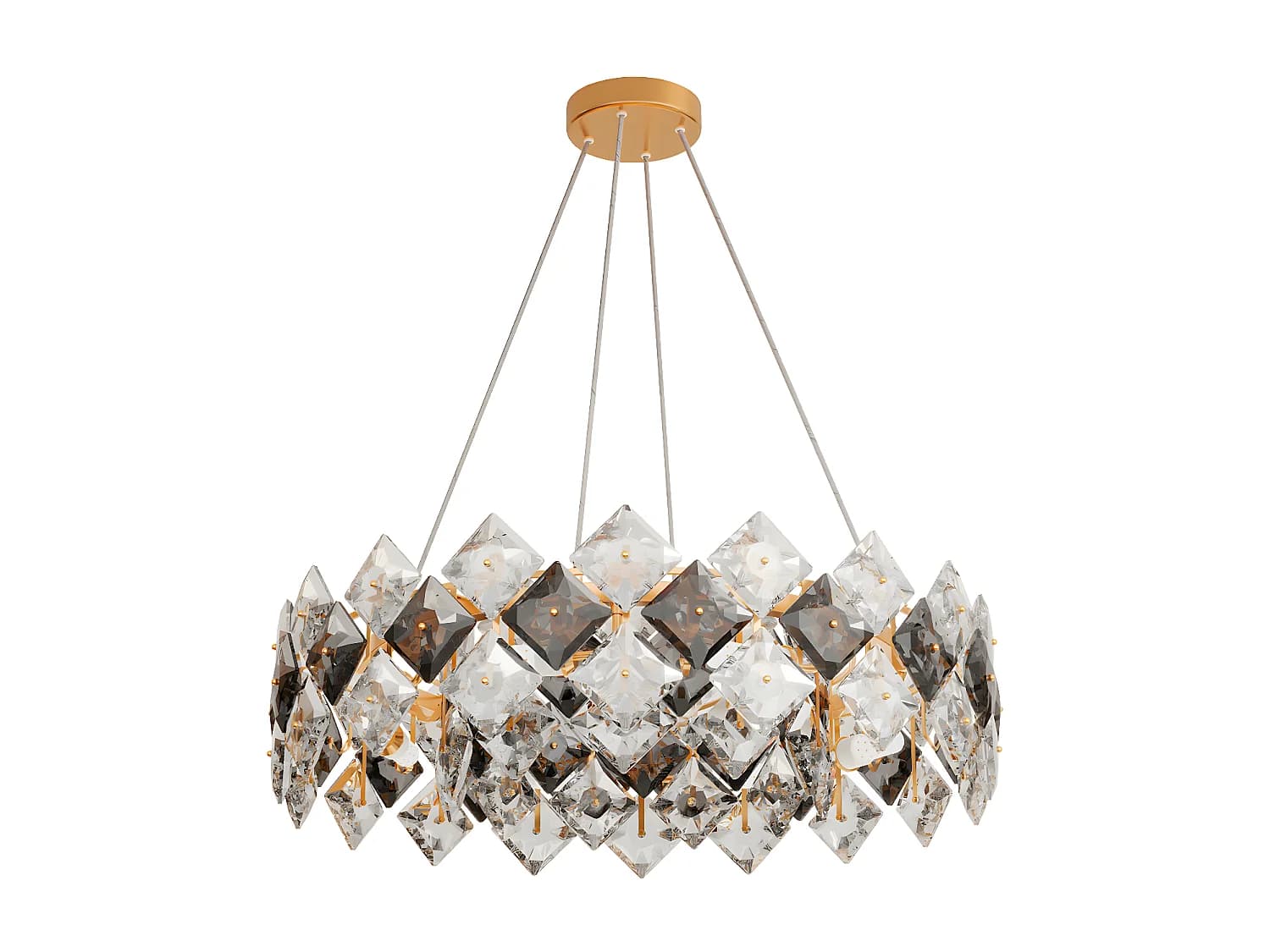 Lampe de plafond large - Suspension cristal LED design - Pendentif de plafond