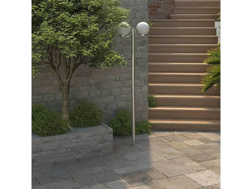Lampadaire de jardin 2 lampes 220 cm FR942943