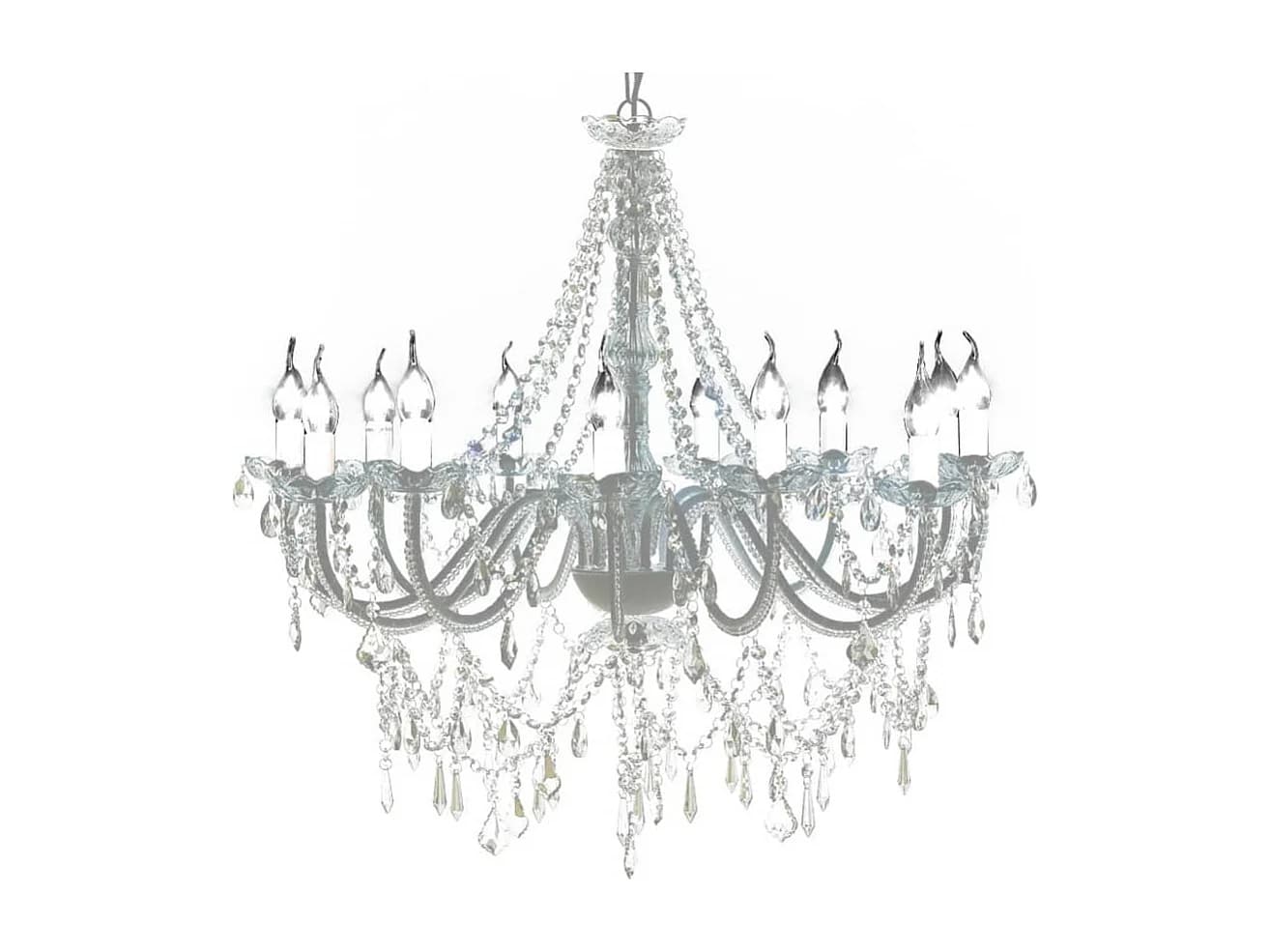 Lustre vénitien baroque 12 feux 1600 cristaux FR156867