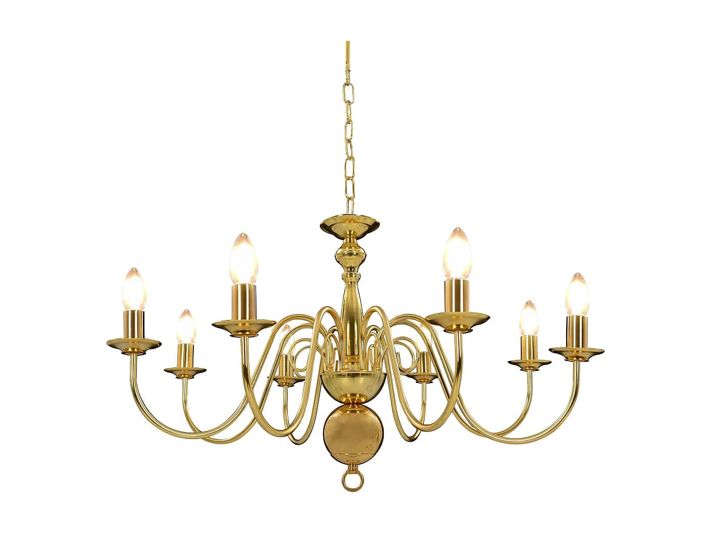 Lustre Doré 8 ampoules E14 FR931153