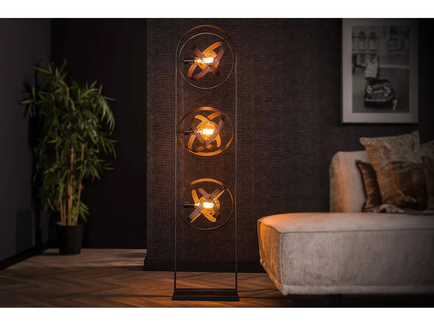 Lampadaire - Noir métal - DILLY