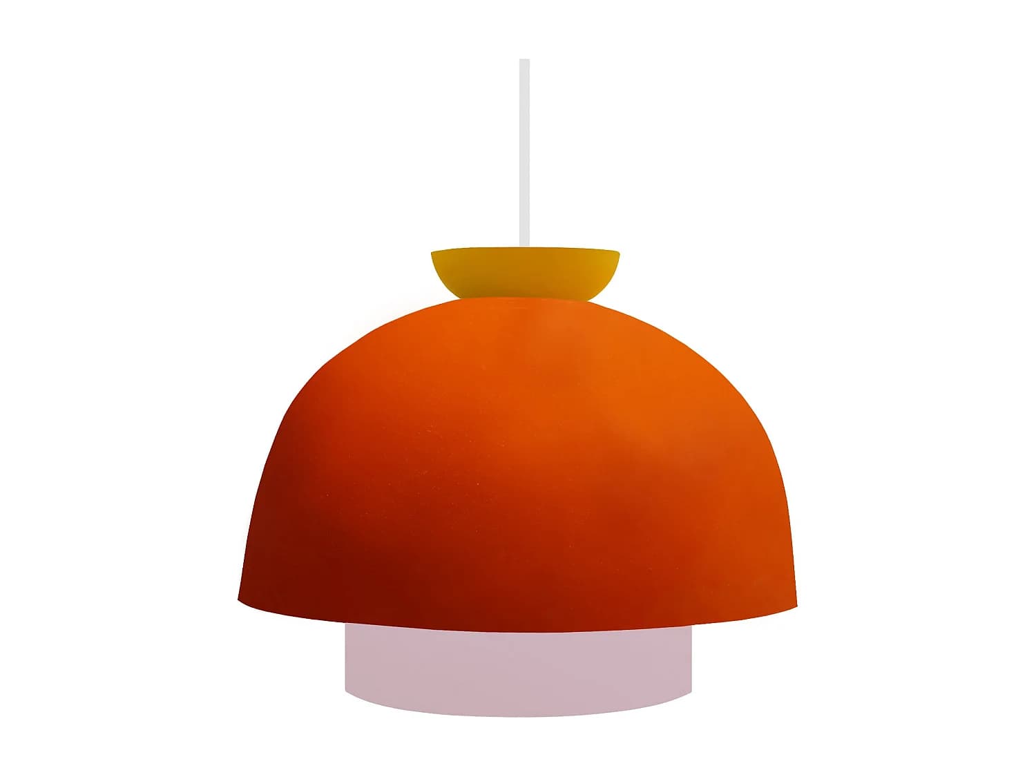 Suspension TOSEL ,métal,Orange ,H110x D 24,5xP24,5cm