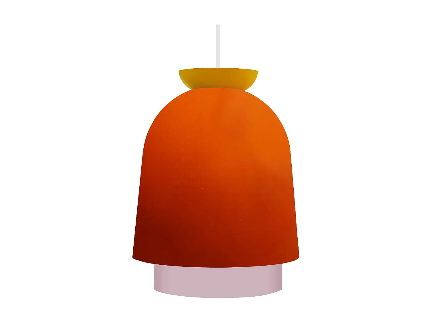 Suspension TOSEL ,métal,Orange ,H110xD18xP18cm