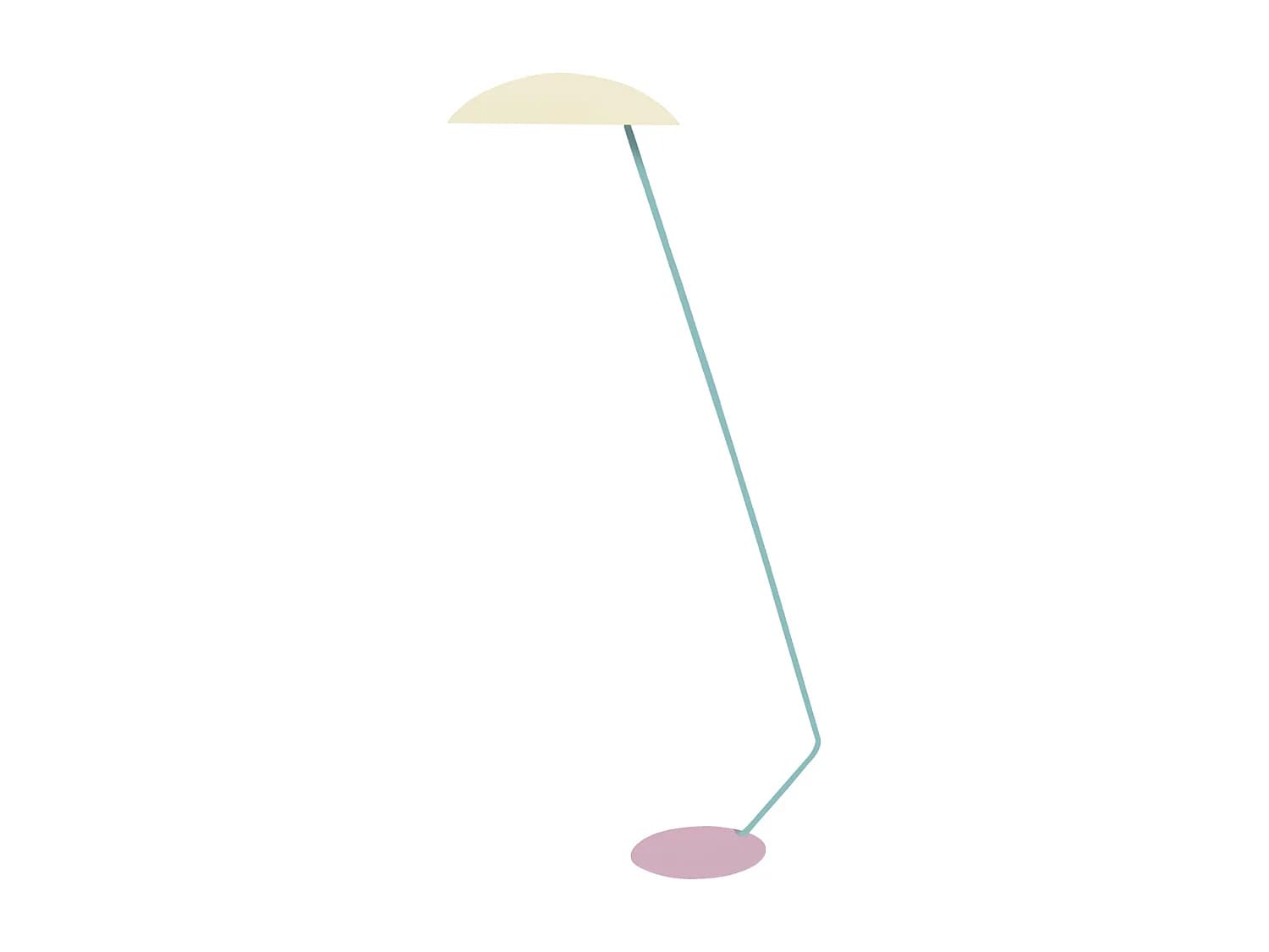 Lampadaire de Bureau TOSEL ,métal,beige,H174xD33xP70cm