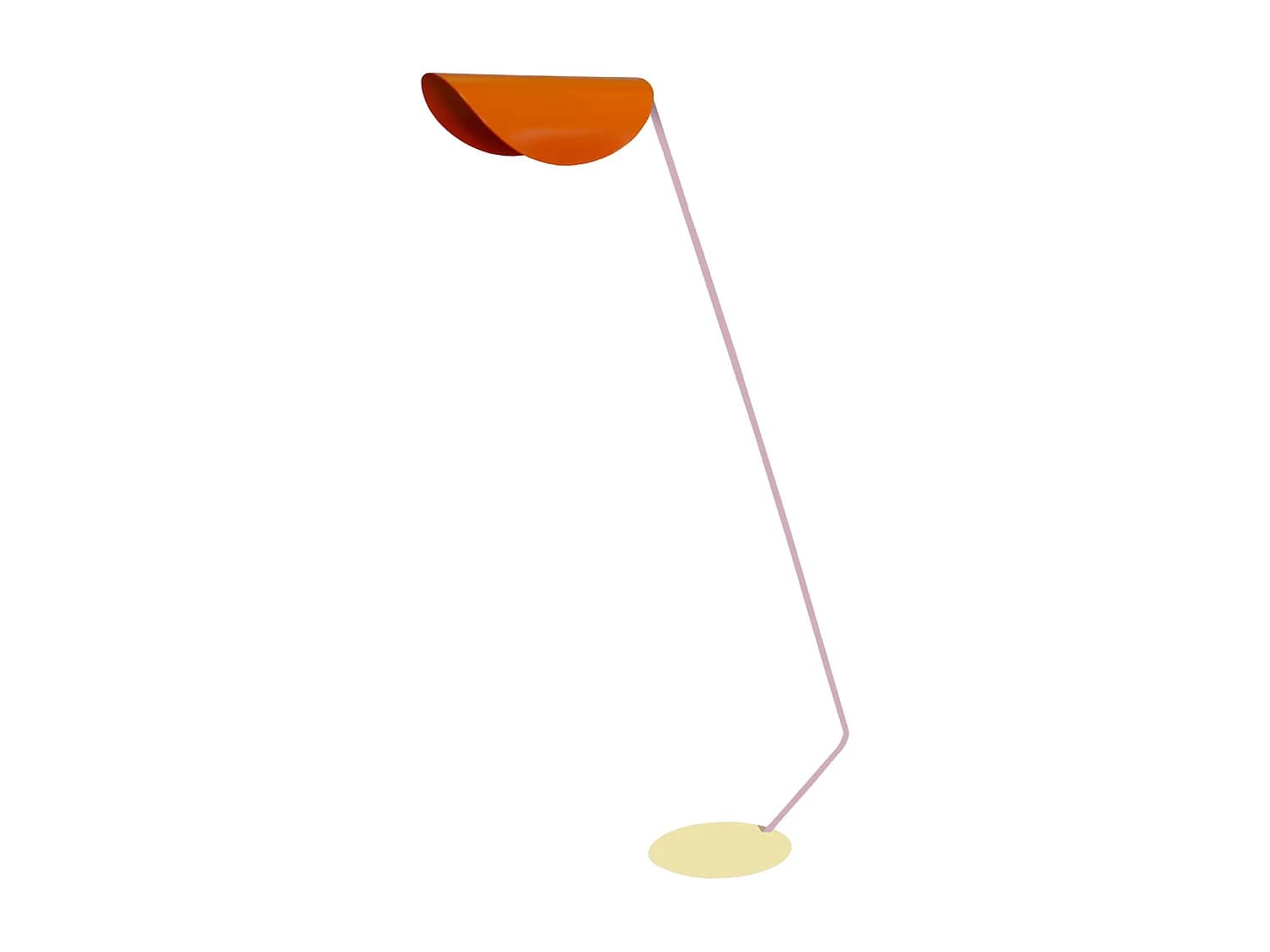 Lampadaire de Bureau TOSEL ,métal,Orange ,H174xD33xP70cm