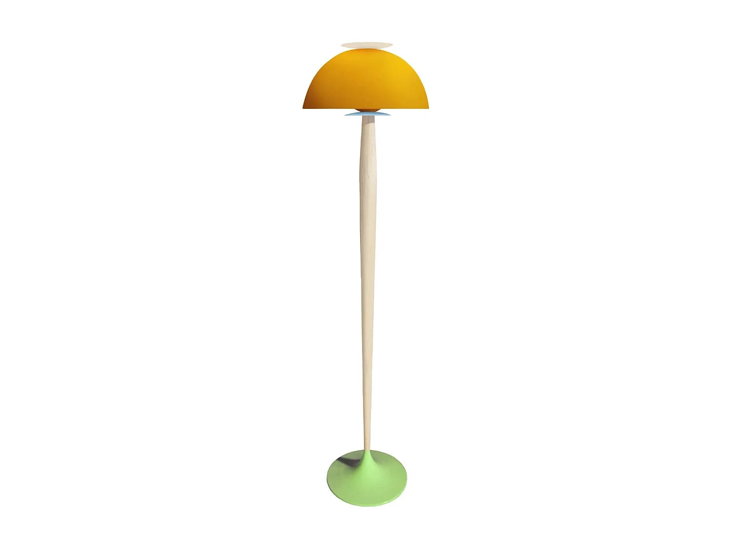 Lampadaire TOSEL ,bois,Orange ,H165xD43xP43cm