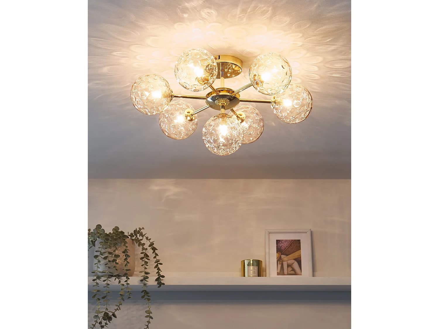Plafonnier ANADYR Verre Beige