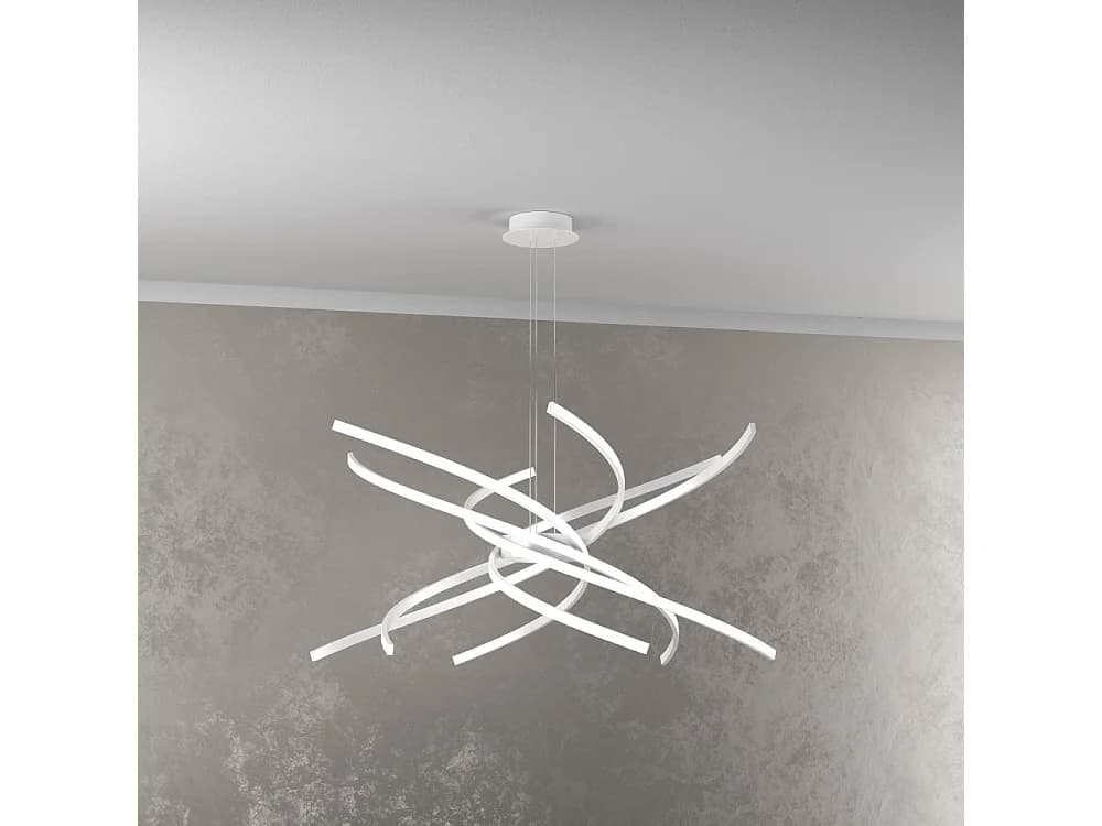 Lustre LED moderne Top Light Tornado 69W 4450LM 1163/S80 Blanc