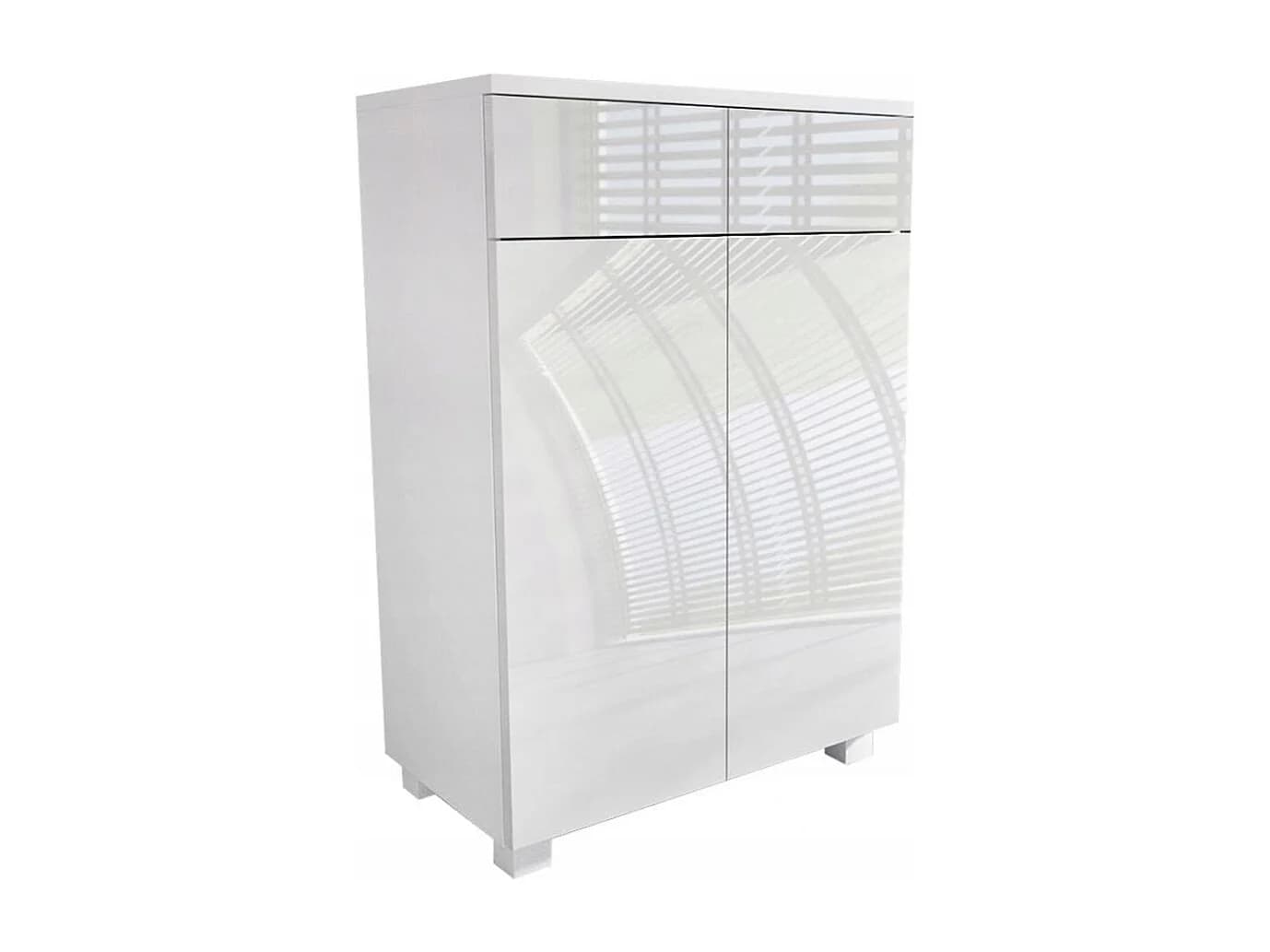 LAVEO 60 CM - Meuble salle de bain en BLANC laqué à accrocher ou poser
