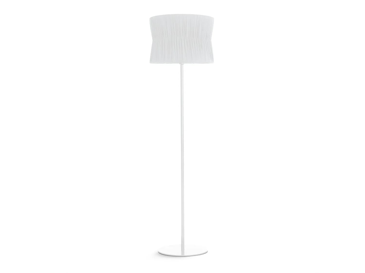 Lampe à poser Cora classique-h 170 cm x d.ø38,5 cm-e27 40w-on&off-acier,blanc-ip20