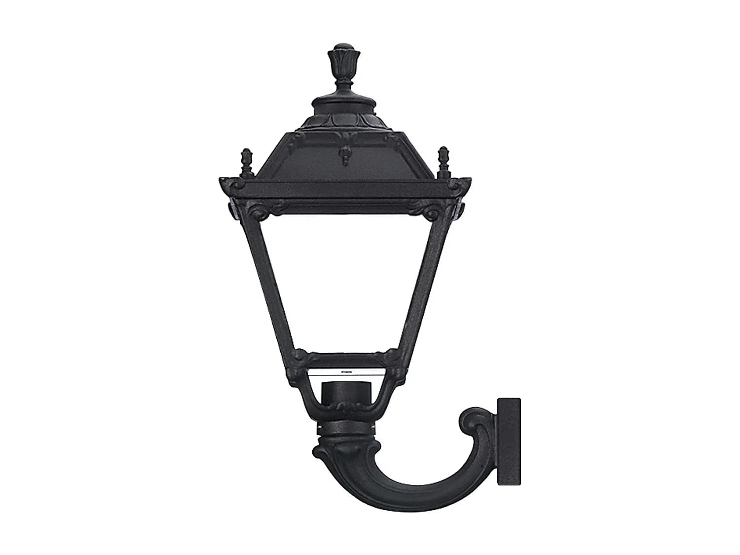 Applique Indura medium 4 classique-h64 cm x largeur 39 cm-e27 42w-resine-IP55-noir