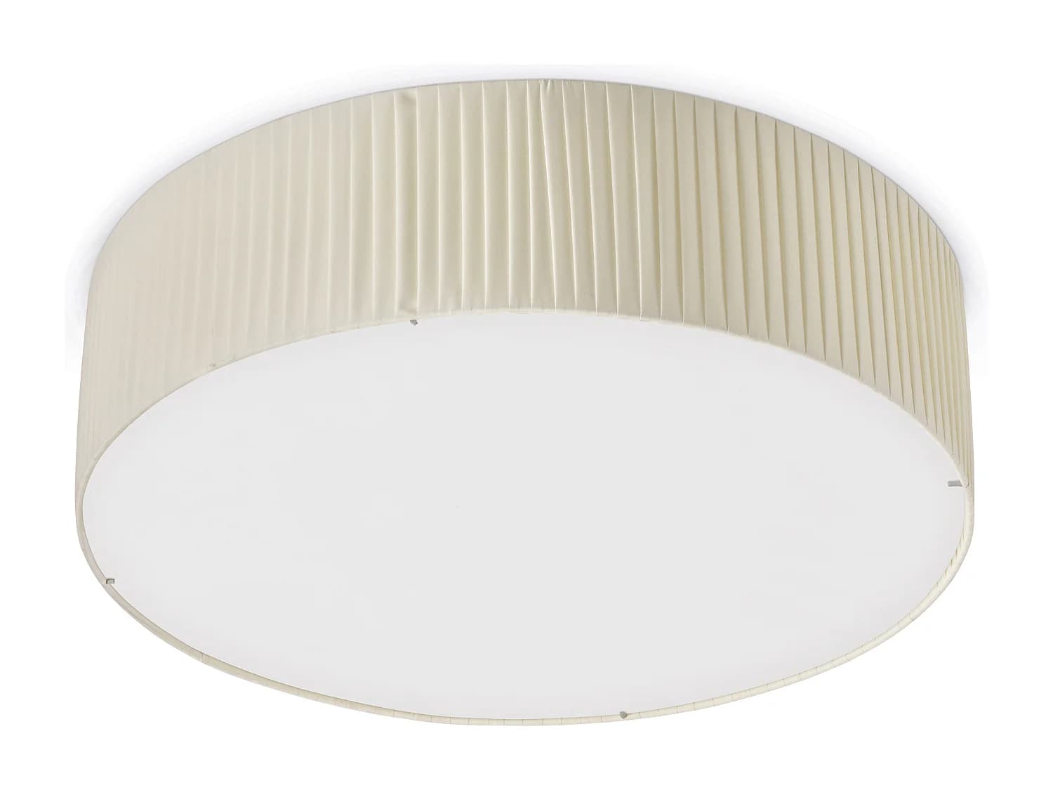 Plafonnier Vorada moderne-d.ø60cm-led cob ac 25w-3540 lm, 3k-ip20-acier, beige