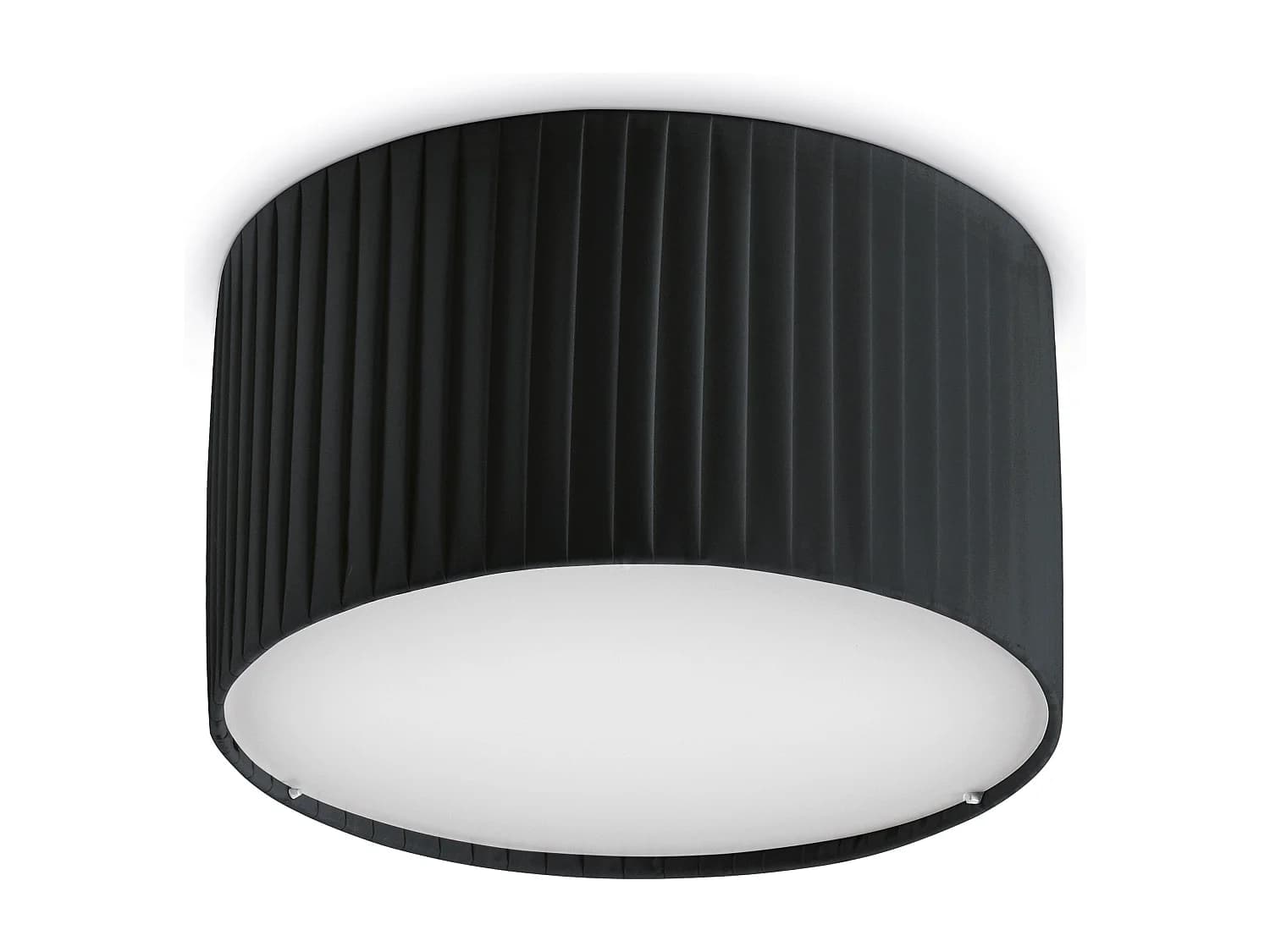 Plafonnier Vorada moderne-d.ø30cm-led cob ac 12w-1030lm, 3k-ip20-acier, noir
