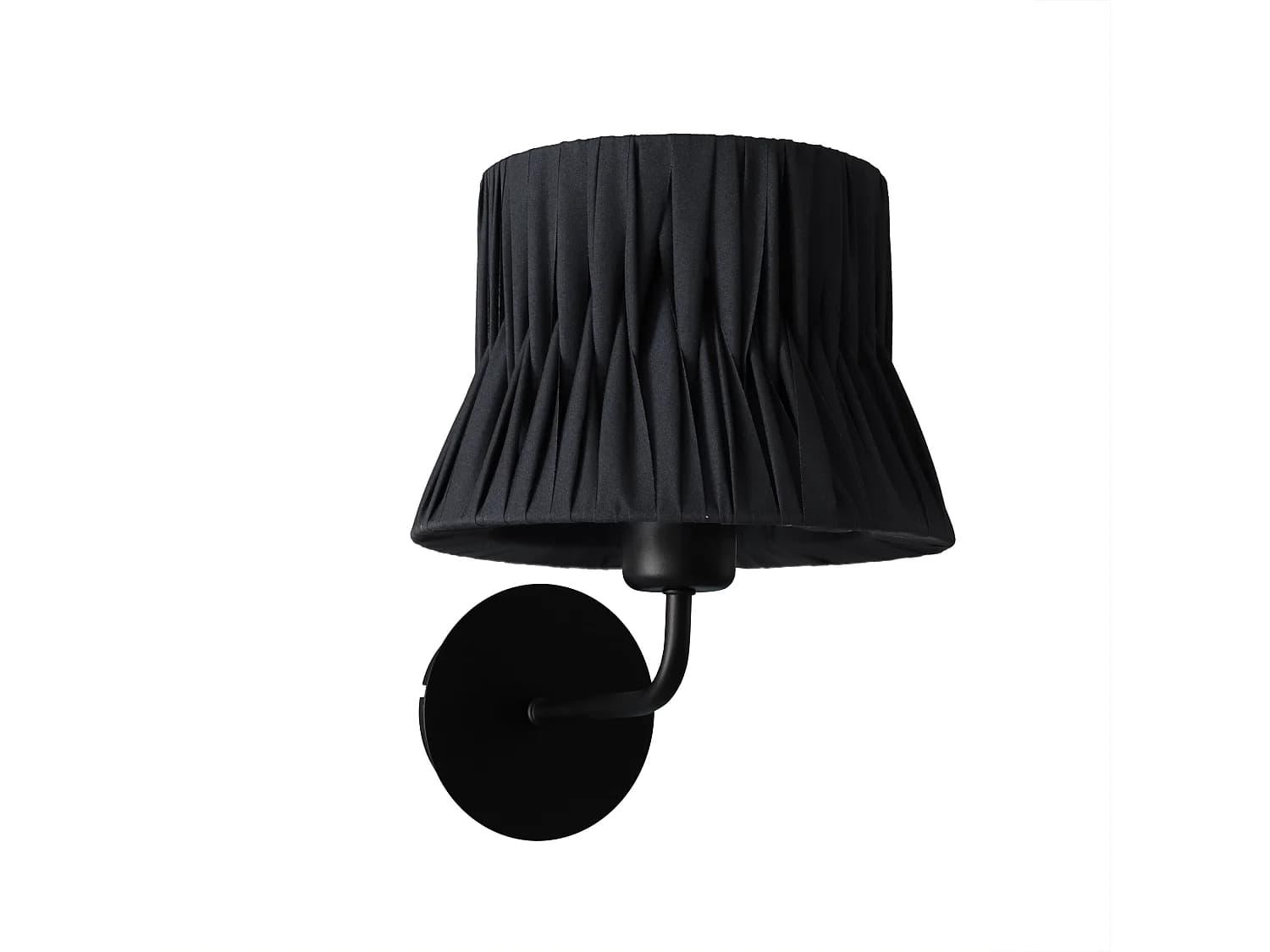 Applique classique Cora-h23,5 cm-E27 40w-d. ø20 cm-acier, noir-ip20
