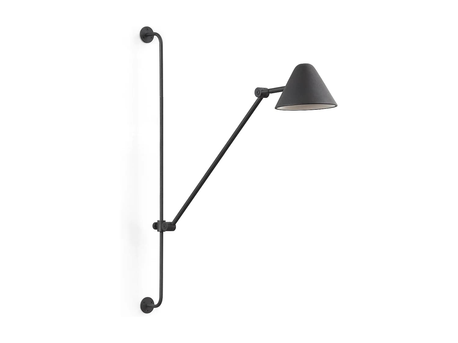 Applique murale moderne Arm-h76cm-led cob 5w-728lm,3k-330º,180º,on&off-ip20-acero,ng