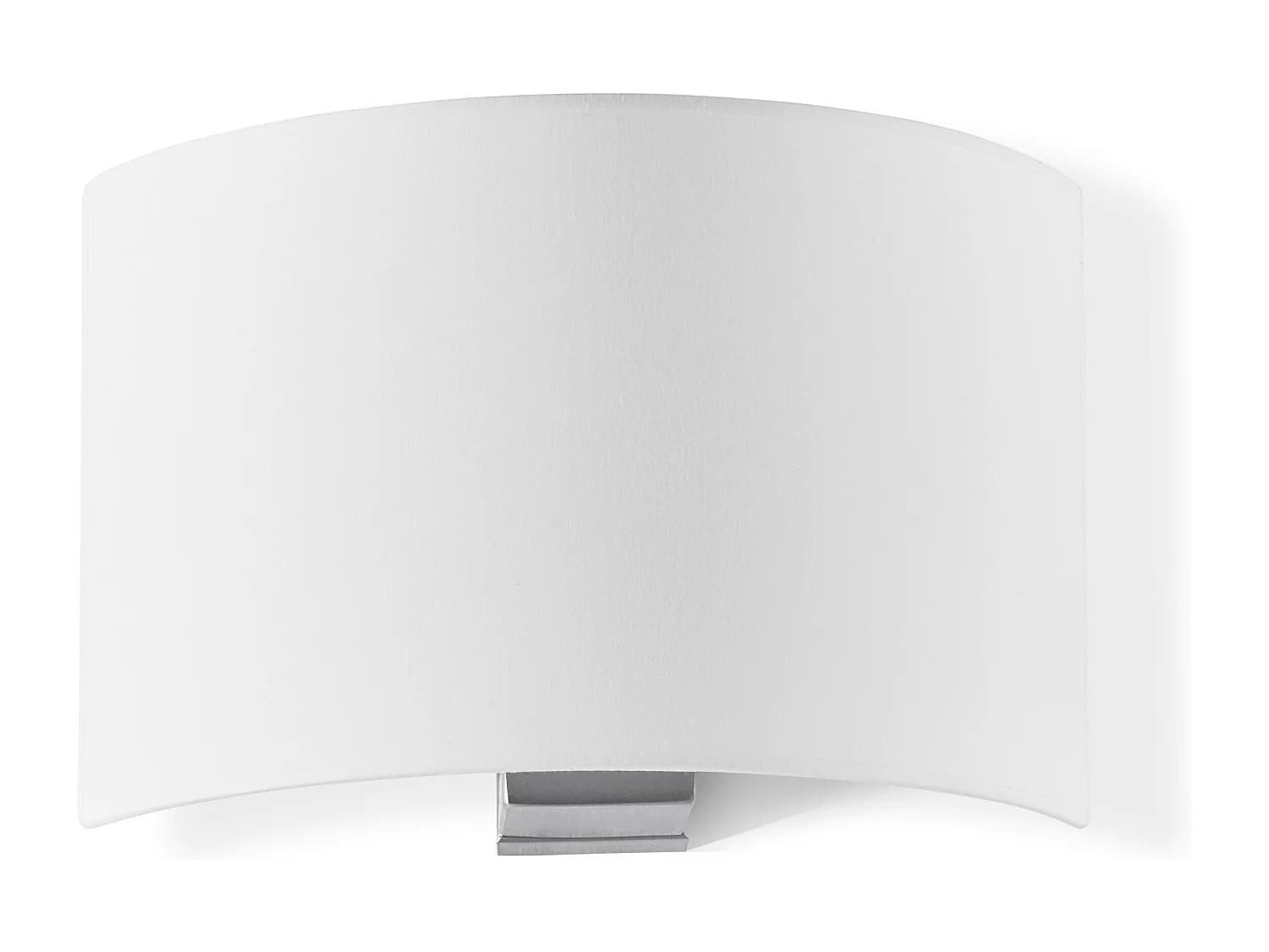 Applique classique Amsterdam-h21cm-acier, nickel-blanc-e27 40w-ip20