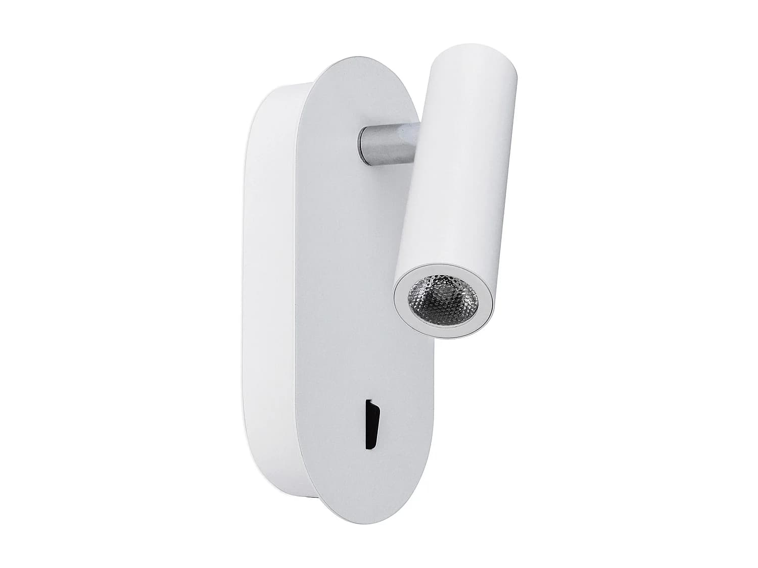 Applique murale moderne Dirk Reader-h18cm-3w LED-3K-on&off-90º et 300º-IP20-acier, blanc