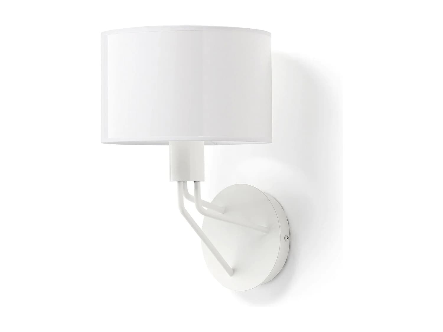 Lampe de table Diagonale moderne- h28,5cm x d.ø22cm-on&off-e27 13w-acier,blanc-ip20