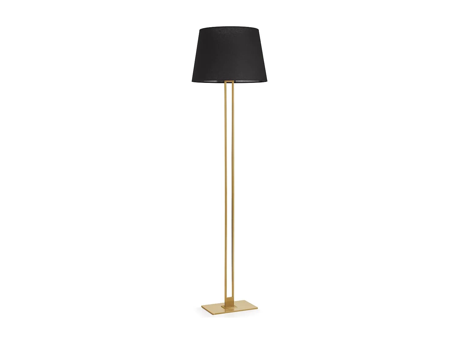 Lampadaire classique- h170 cm x d.ø45 cm-on&off-acier,or-noir-e27 60w- ip20