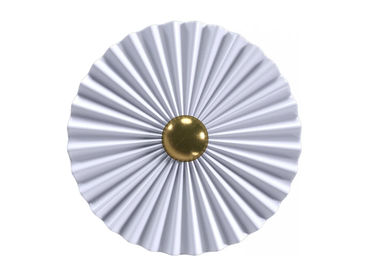 Lampe Murale Applique Fleur en Métal Blanc et Doré - 45CM Blanc