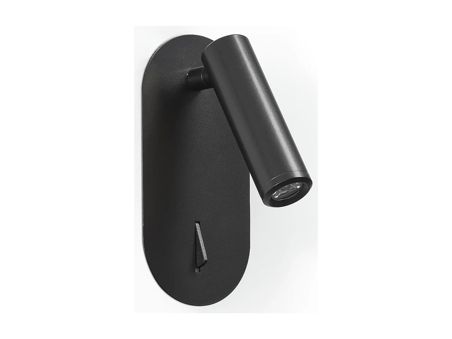 Applique murale moderne Dirk Reader-encastree-3w LED-3K-on&off-90º et 300º-ip20-acier, noir