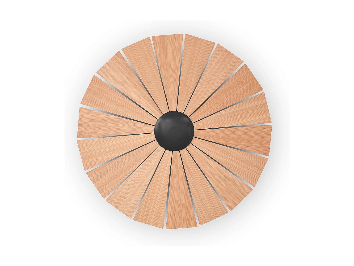 Applique murale modern Eye-d.ø82cm-interieur-led-14w-petit-3k-noir,bois clair