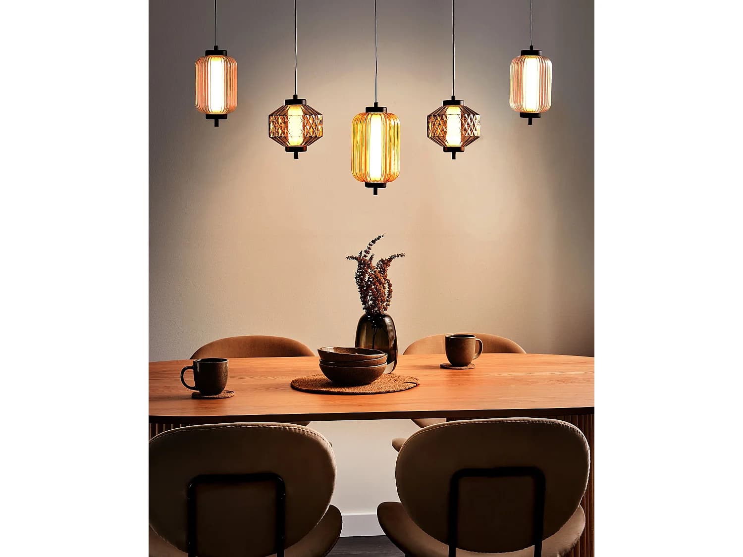 Lampe LED suspendue SULLANE LED Verre Multicolore