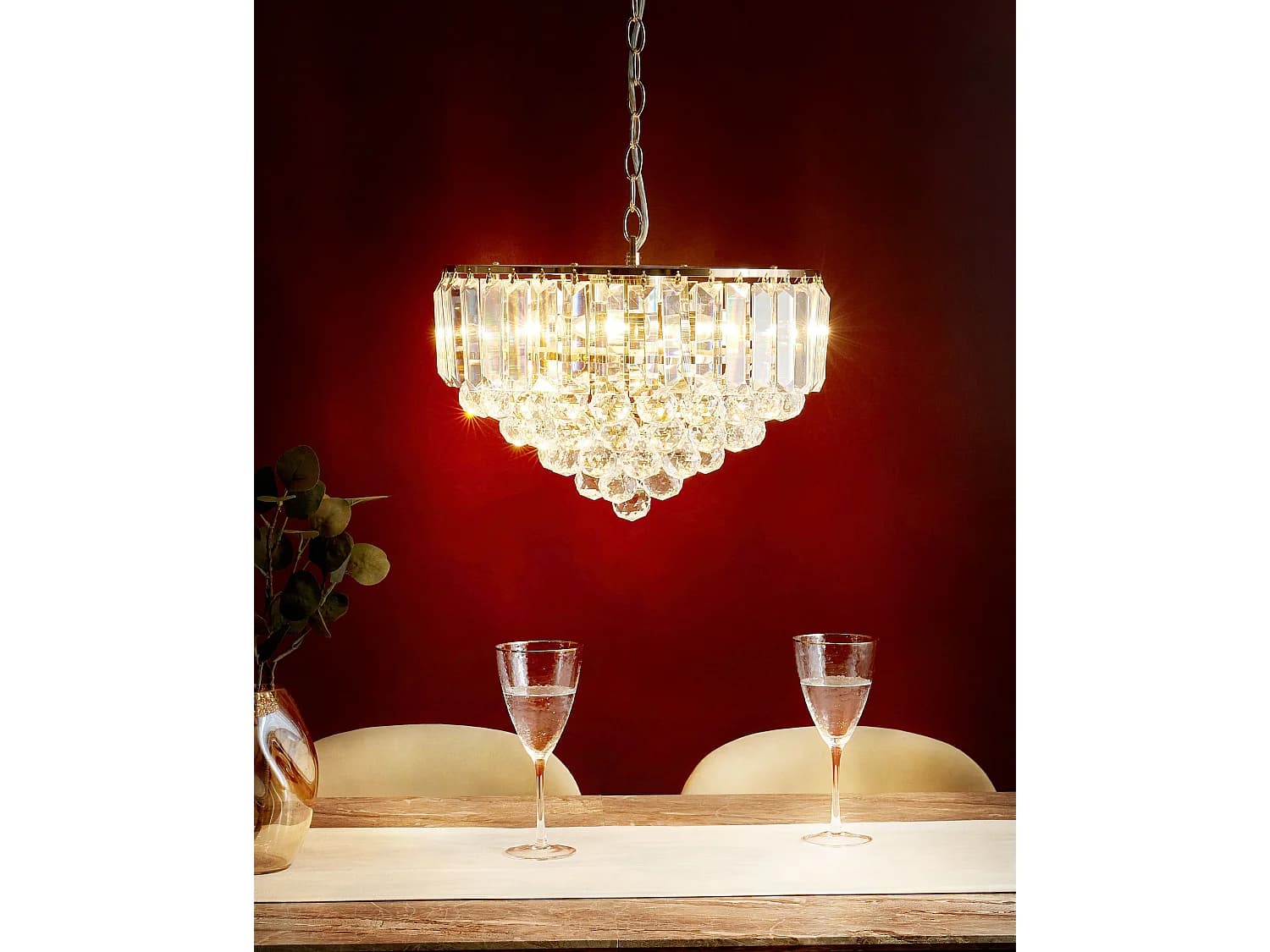 Lustre ACHEIRO S Cristal Doré