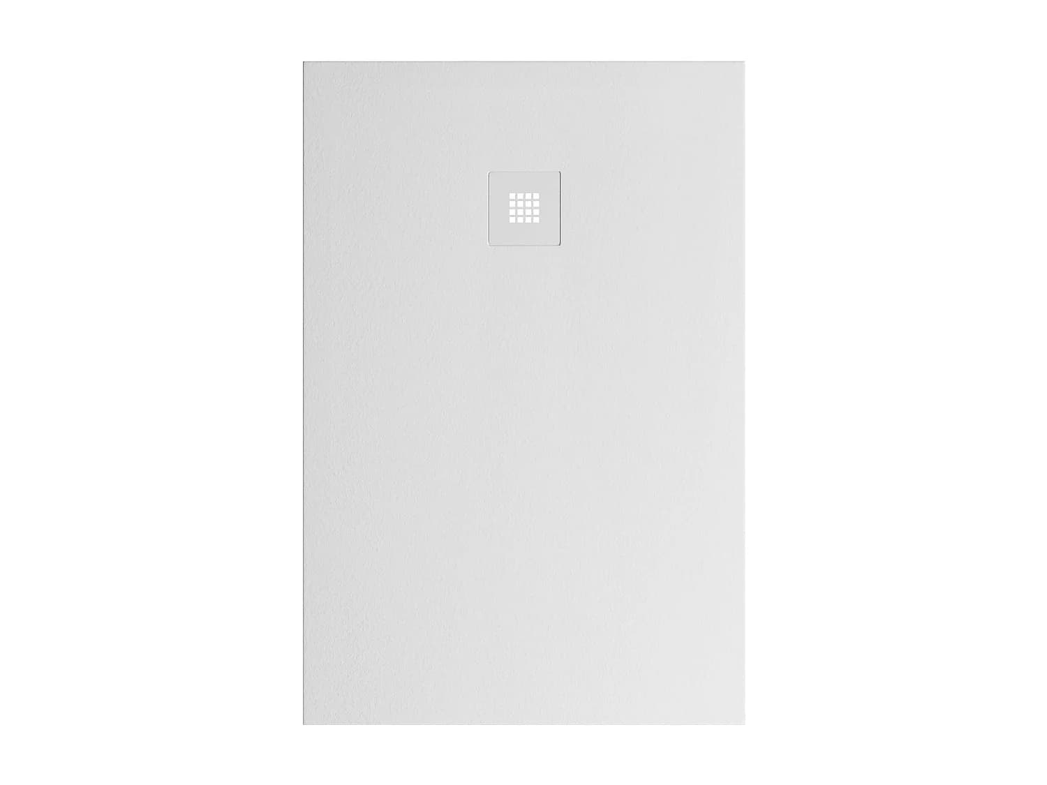Receveur de douche 160x90 extra-plat Blanc en résine minérale antidérapant effet ardoise - Thor LAVABERG