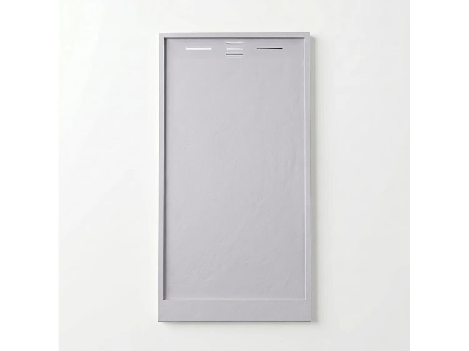 Receveur de douche 90 x 160 cm extra plat gris SALVI en SoliCast® surface ardoisée