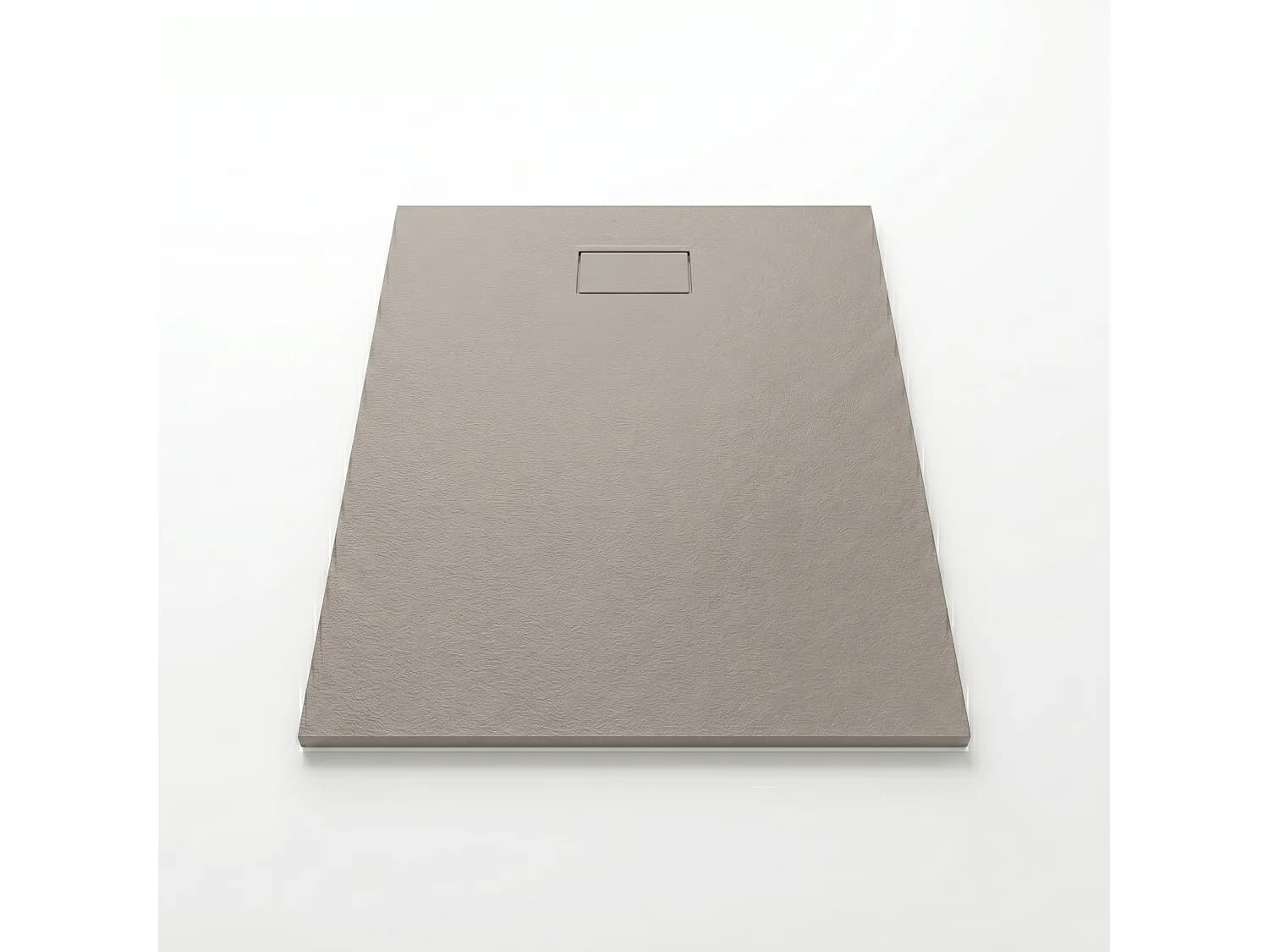 Receveur de douche 90 x 140 cm extra plat gris PIATTO en SoliCast® surface ardoisée
