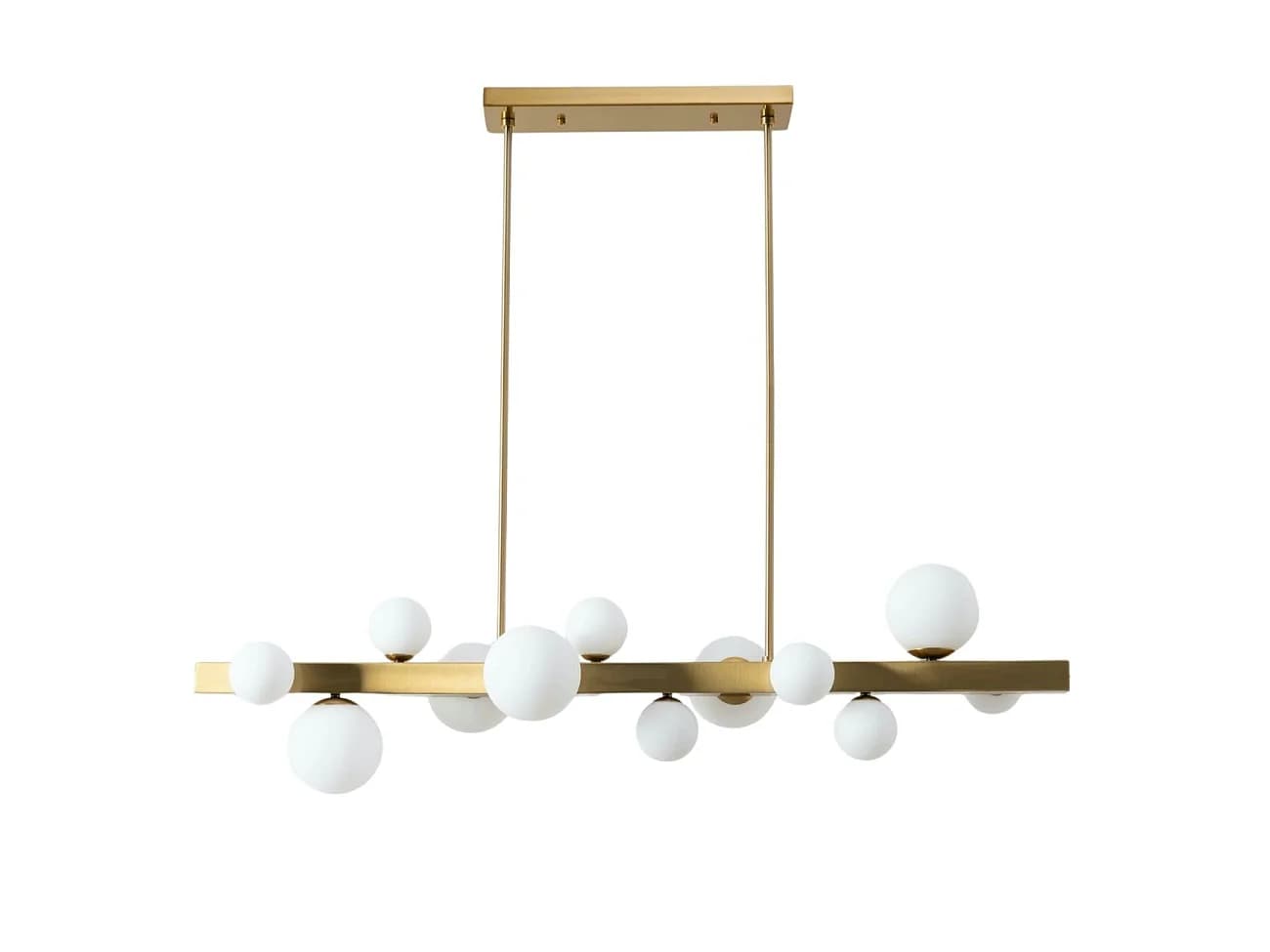 Grande suspension à 12 sphères blanches - Oromia