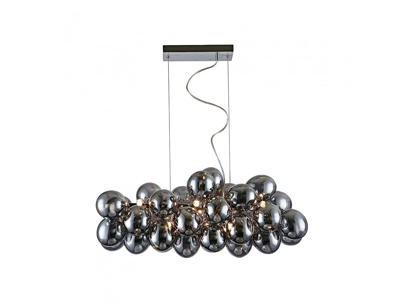 Grande suspension horizontale 36 verres fumés - Bartali
