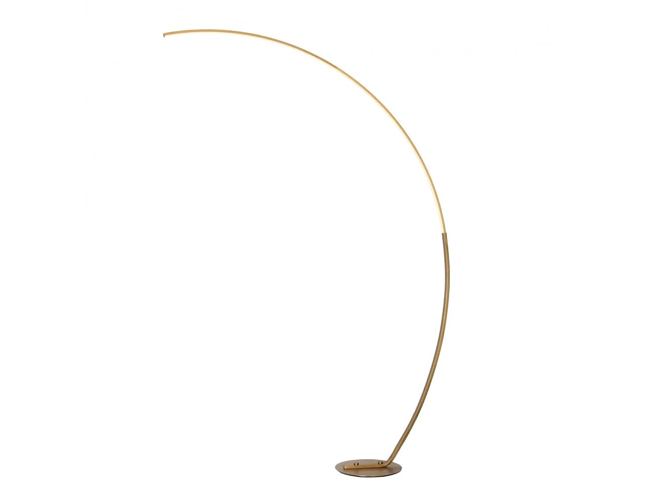 Lampadaire courbé LED dimmable laiton mat 184 cm - Thalia