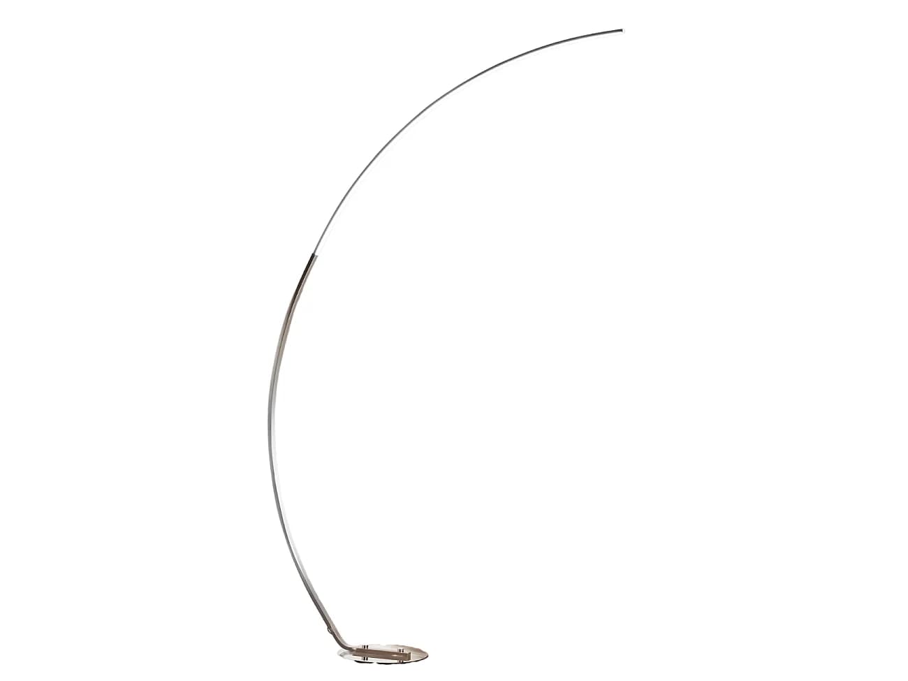 Grand lampadaire courbé LED dimmable chromé 184 cm - Thalia