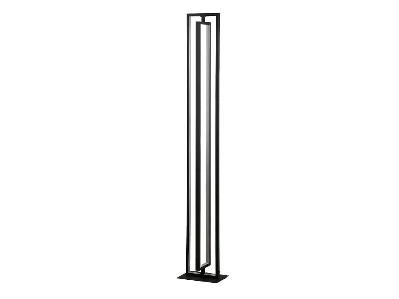 Lampadaire d'interieur noir rectangulaire LED dimmable - Otso