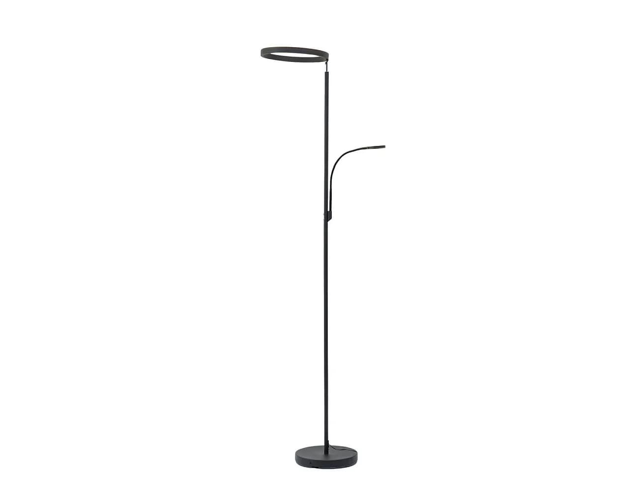 Lampadaire noir double éclairage LED - Pancho