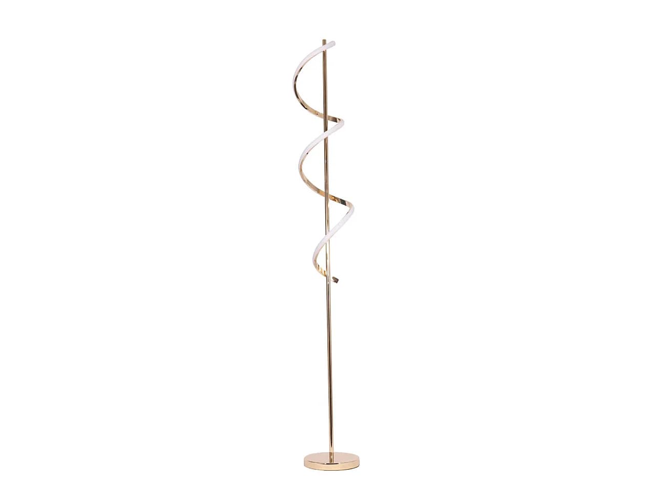 Grande lampe LED cascade spirale dorée - Simaria