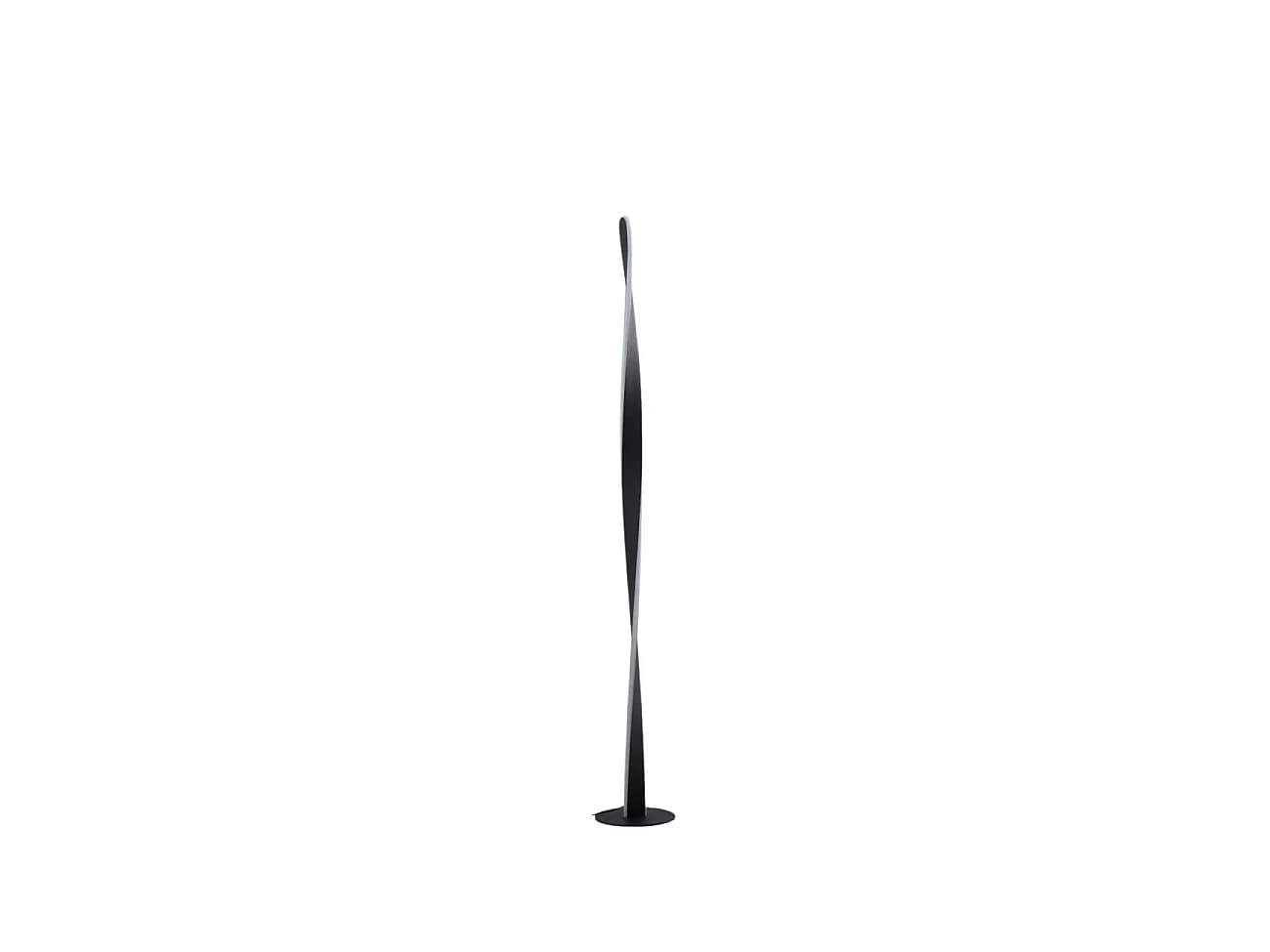 Lampadaire noir dimmable LED torsadé - Mazen